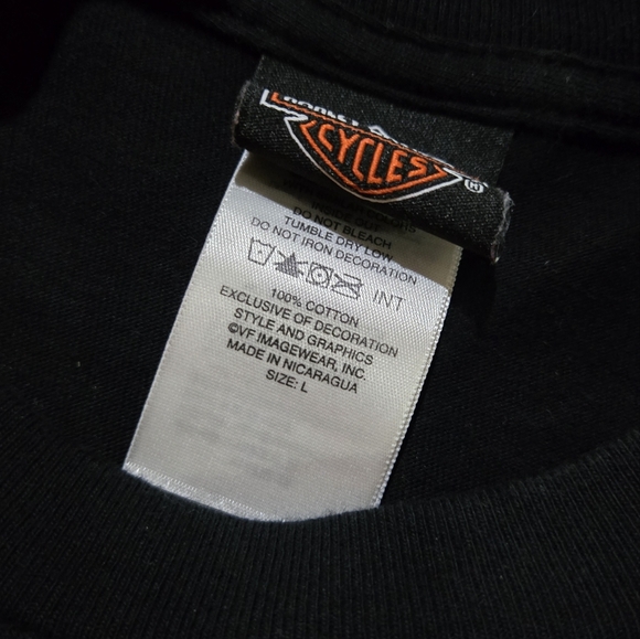 Harley Davidson Flaming Gorge Rock Springs, Wyoming 2003 Large Vtg - Picture 4 of 6